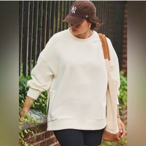 Varley Cream Crew Neck Sweater